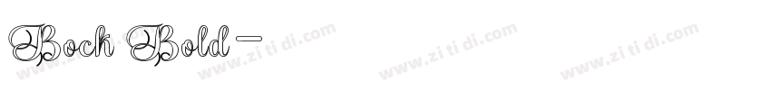 Bock Bold字体转换